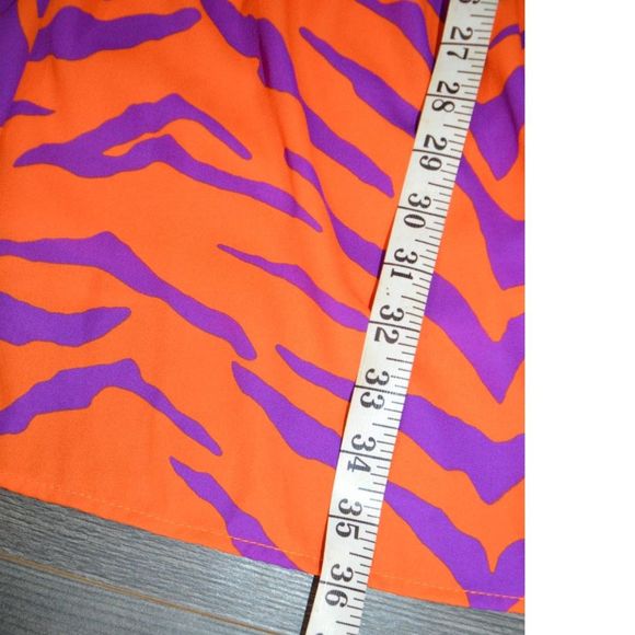 Adrienne Sleeveless Baby Doll Smocked Clemson Animal Print Dress - Picture 9 of 9